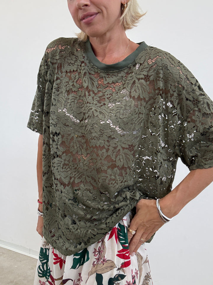 TSHIRT PIZZO VERDE MILI
