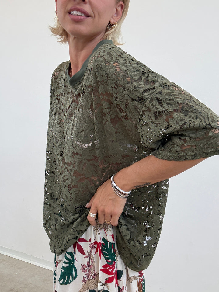 TSHIRT PIZZO VERDE MILI