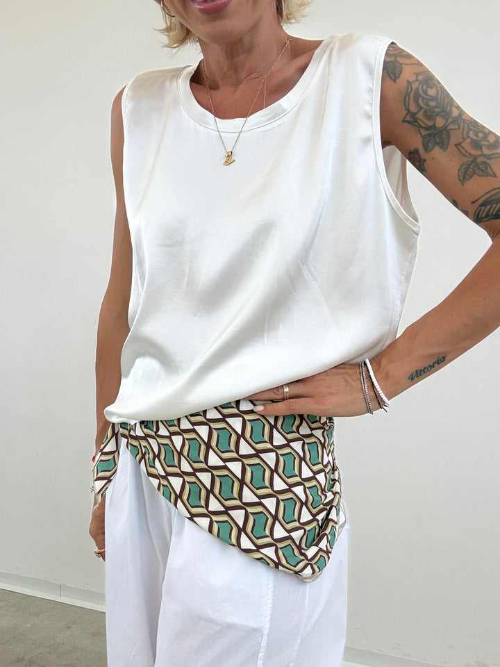 CANOTTA SATIN BIANCA