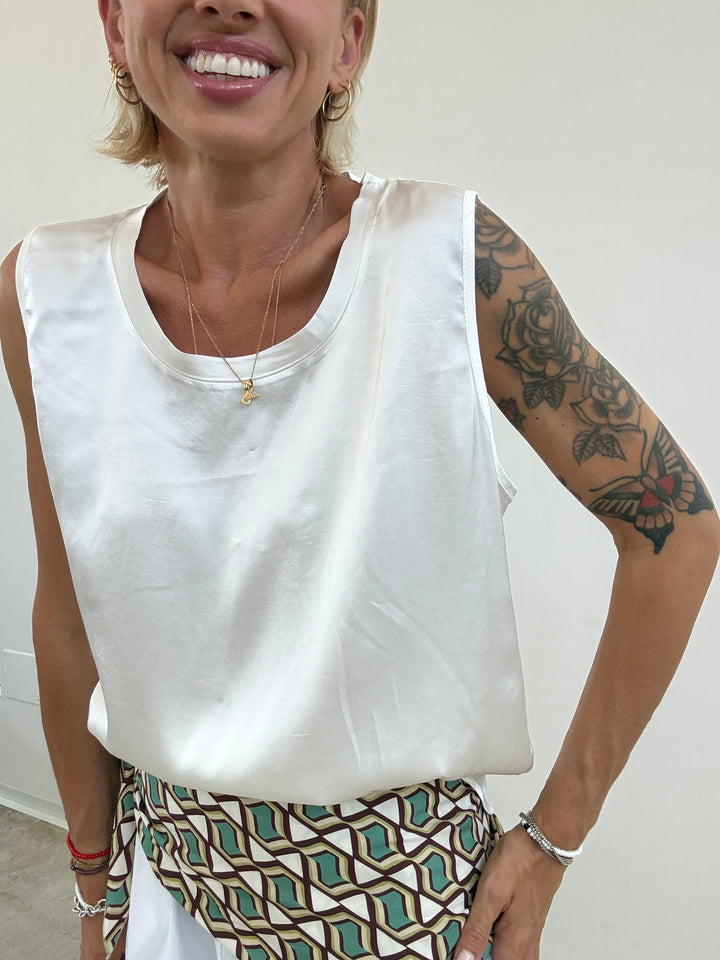 CANOTTA SATIN BIANCA