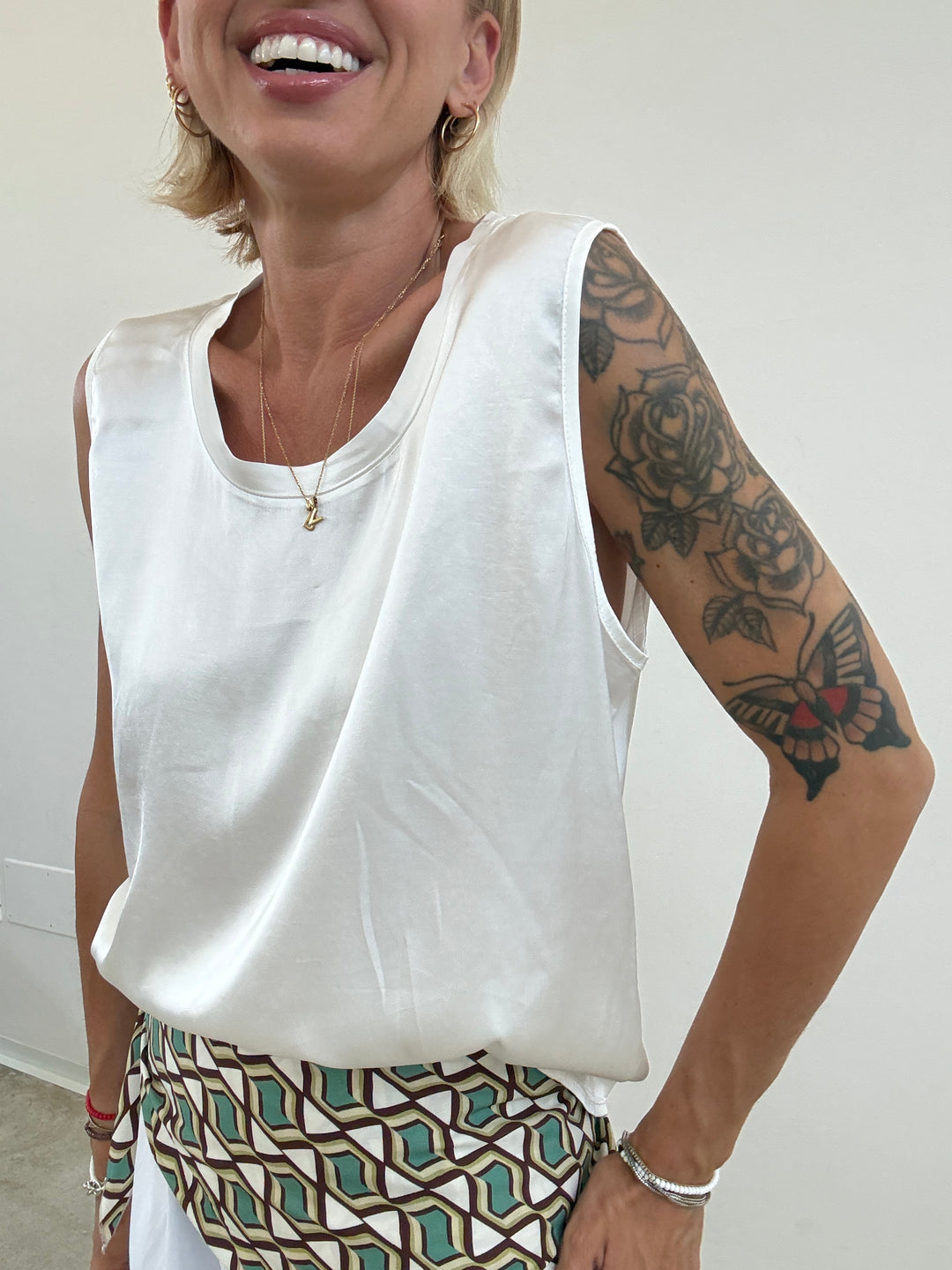 CANOTTA SATIN BIANCA