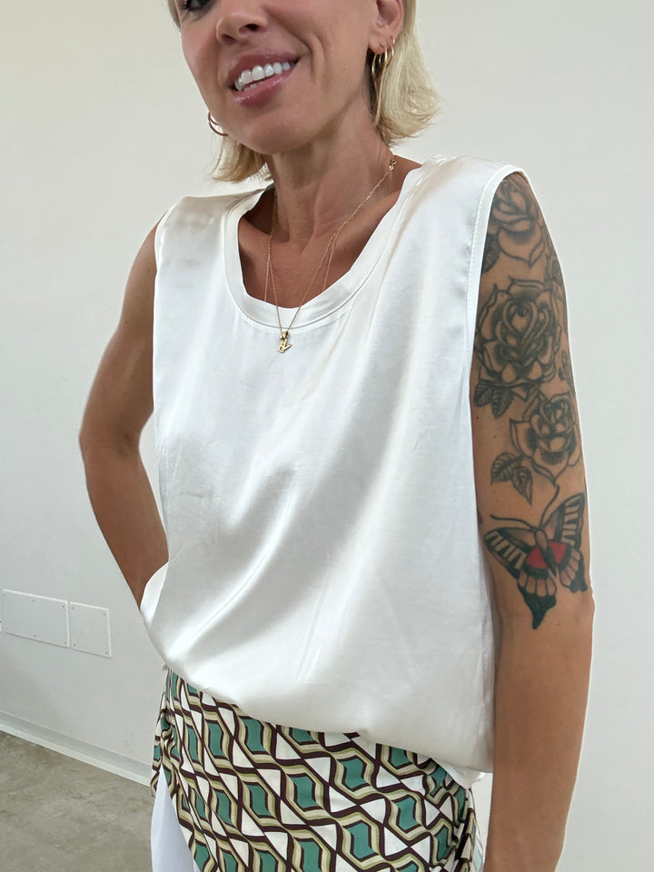 CANOTTA SATIN BIANCA