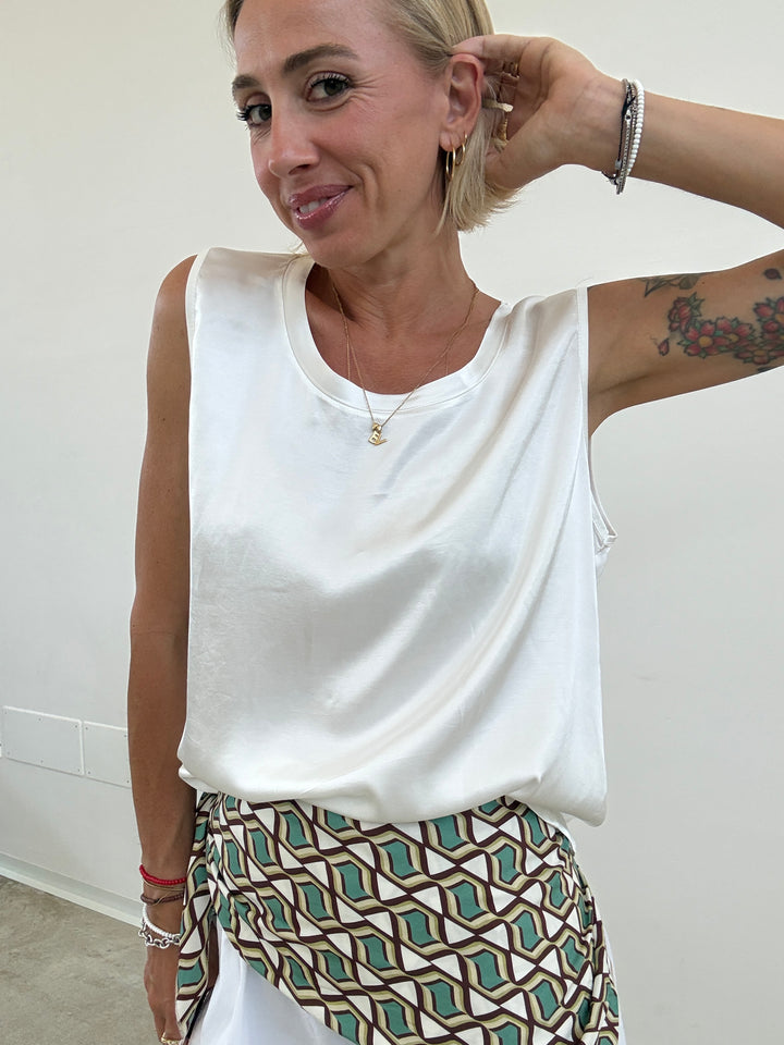 CANOTTA SATIN BIANCA