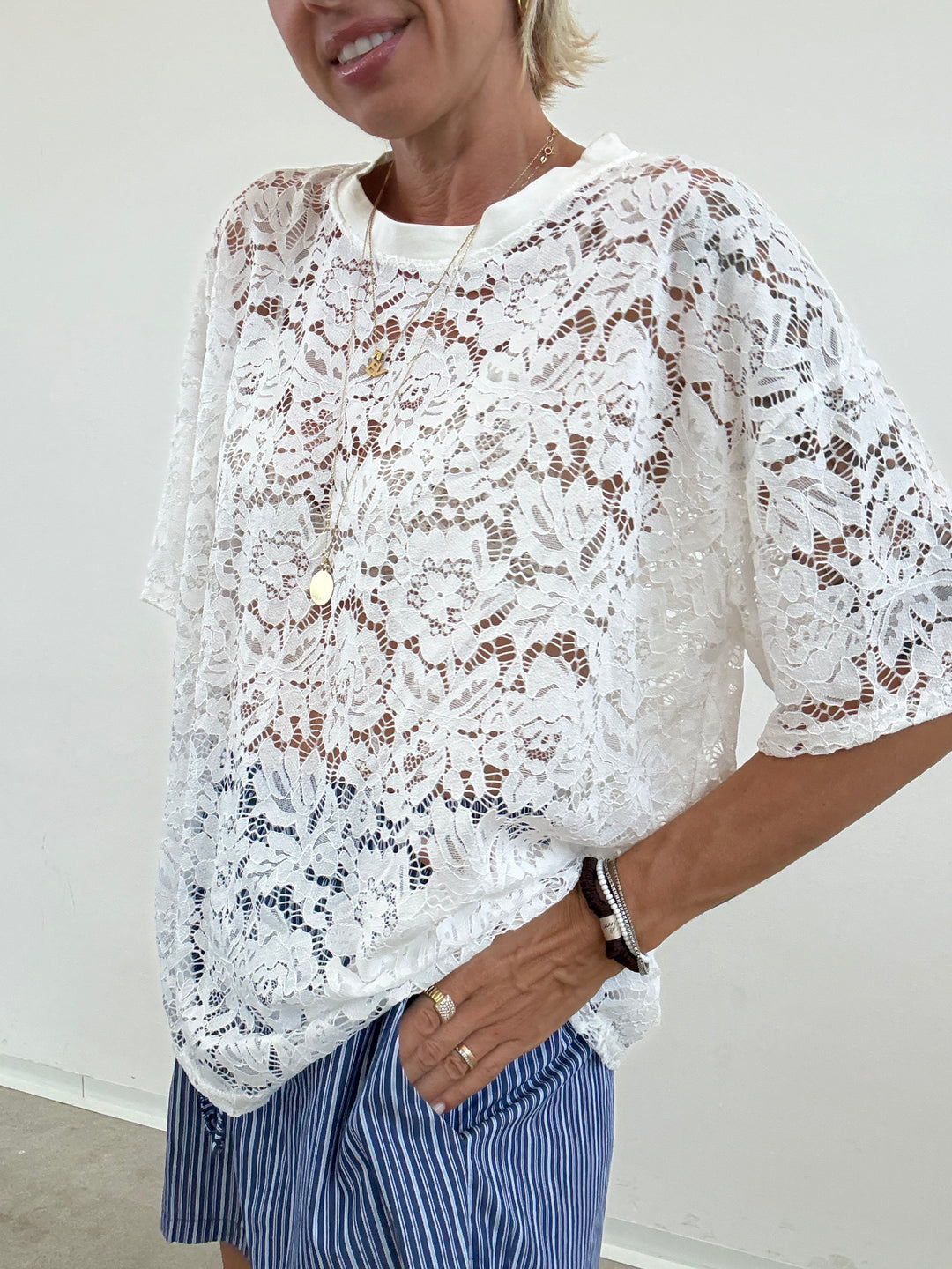 TSHIRT PIZZO BIANCO