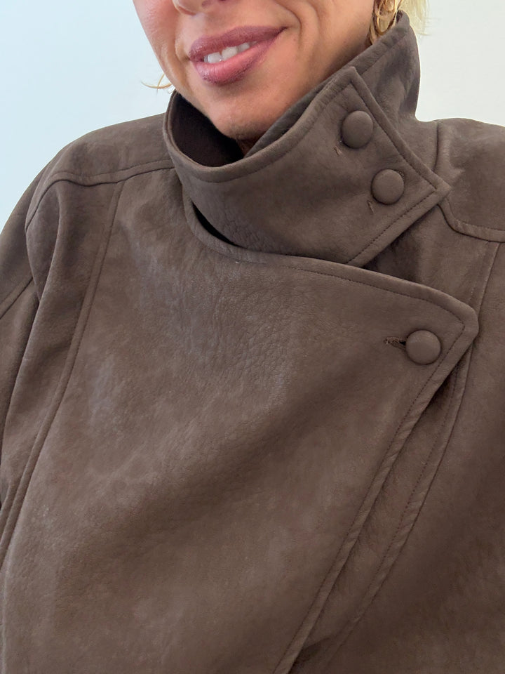BOMBER SUEDE MARRONE