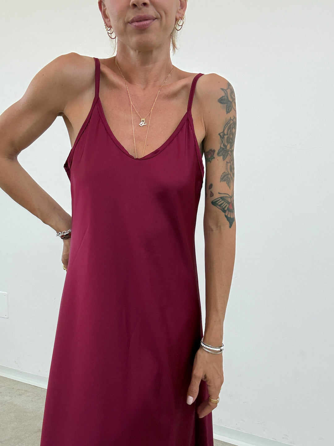 ABITO LINGERIE SATIN LAMPONE
