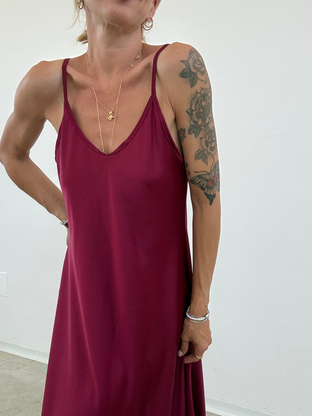 ABITO LINGERIE SATIN LAMPONE