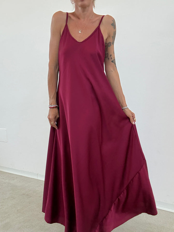 ABITO LINGERIE SATIN LAMPONE