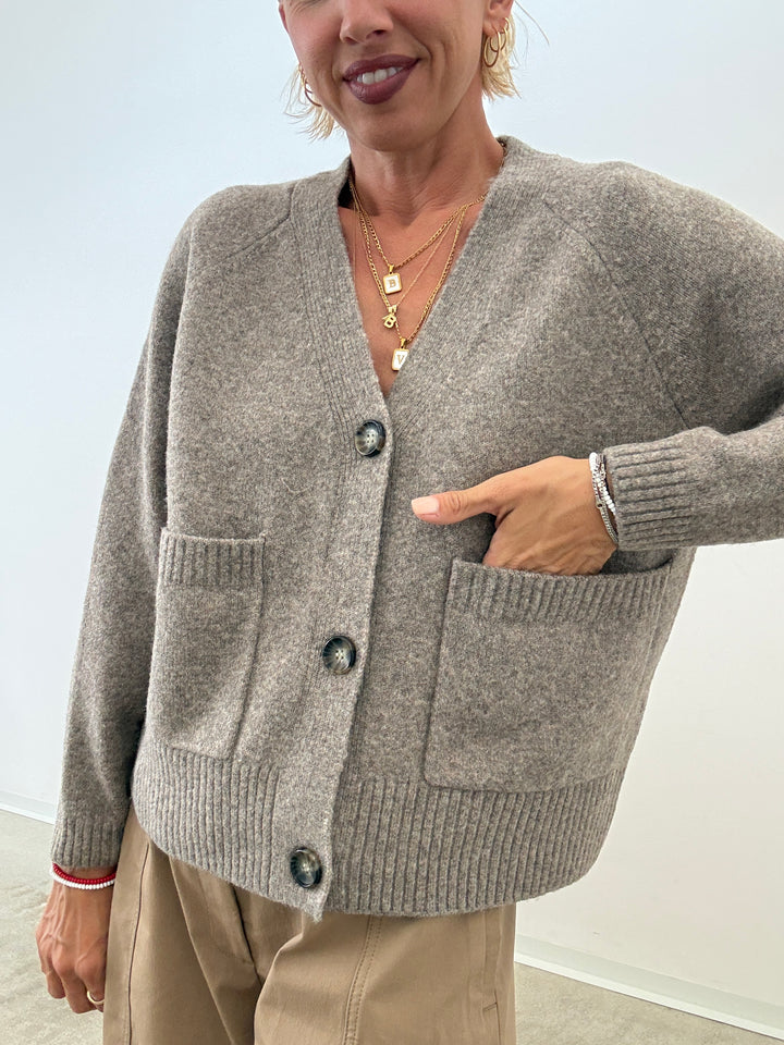 CARDIGAN GEMMA TAUPE