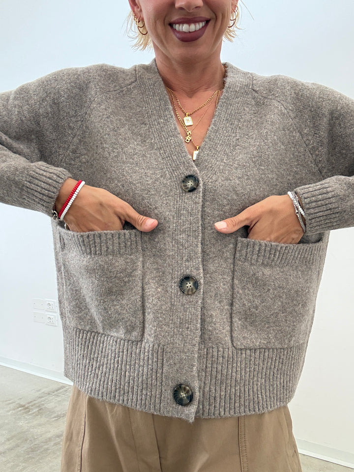 CARDIGAN GEMMA TAUPE