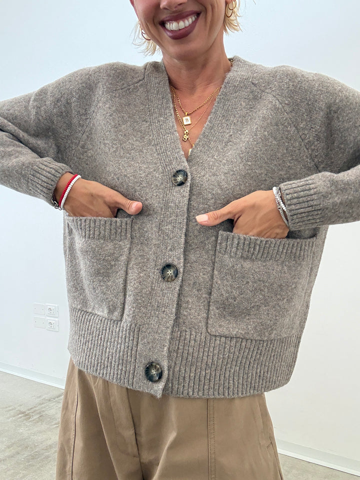 CARDIGAN GEMMA TAUPE