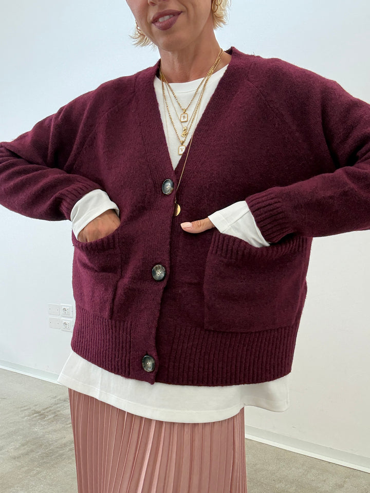 CARDIGAN GEMMA VINO