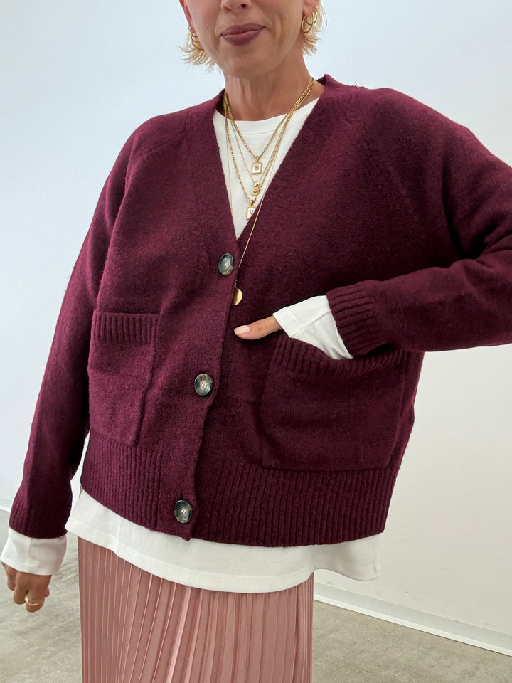 CARDIGAN GEMMA VINO
