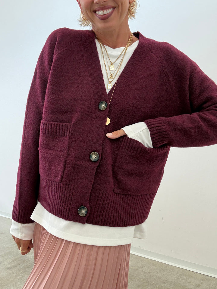 CARDIGAN GEMMA VINO