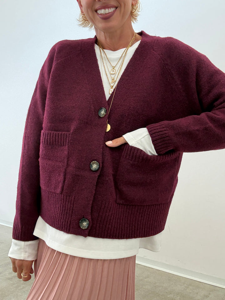 CARDIGAN GEMMA VINO