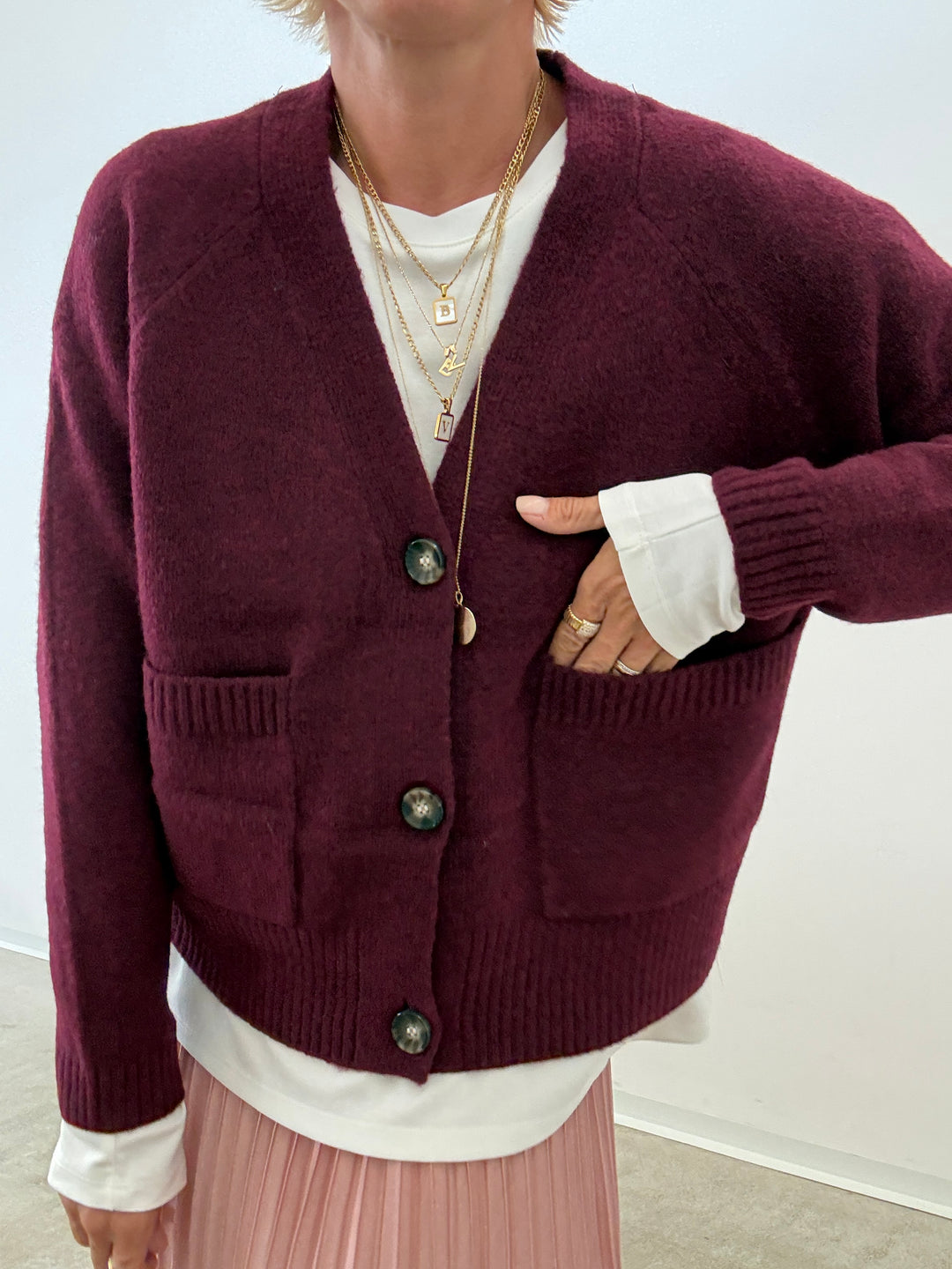 CARDIGAN GEMMA VINO