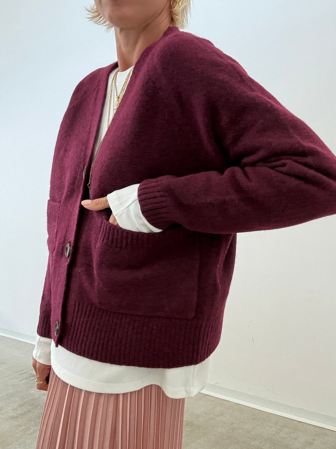 CARDIGAN GEMMA VINO