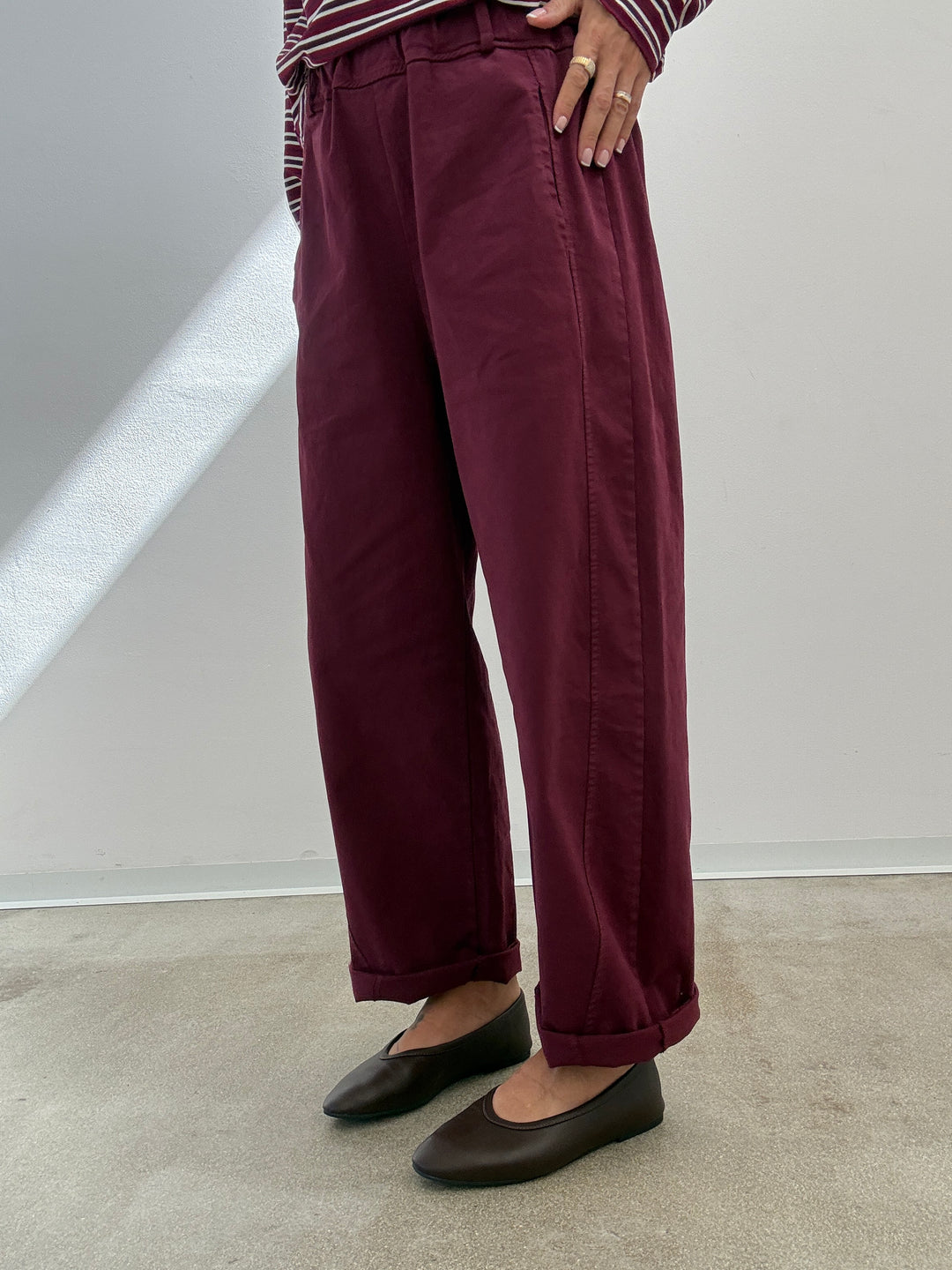 PANTALONE EMI BORDEAUX