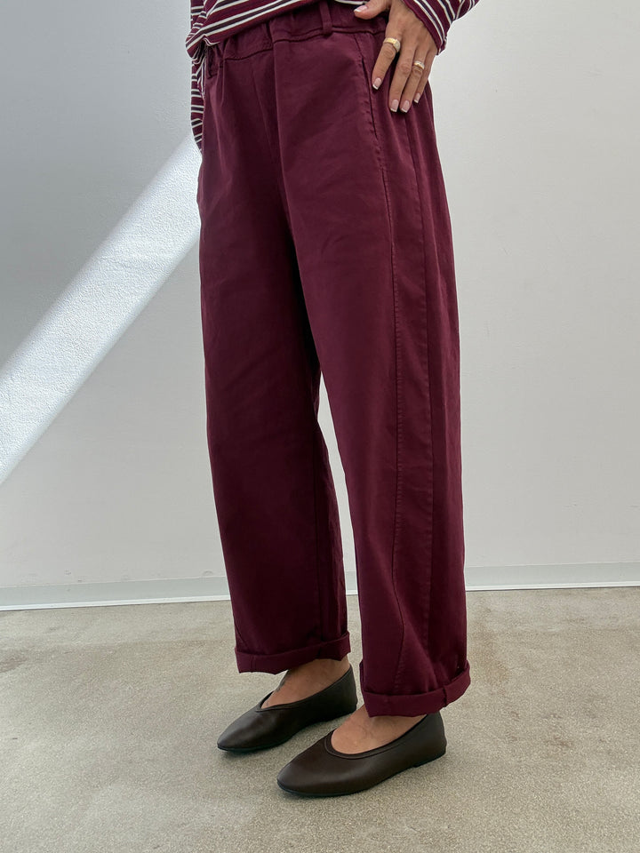 PANTALONE EMI BORDEAUX