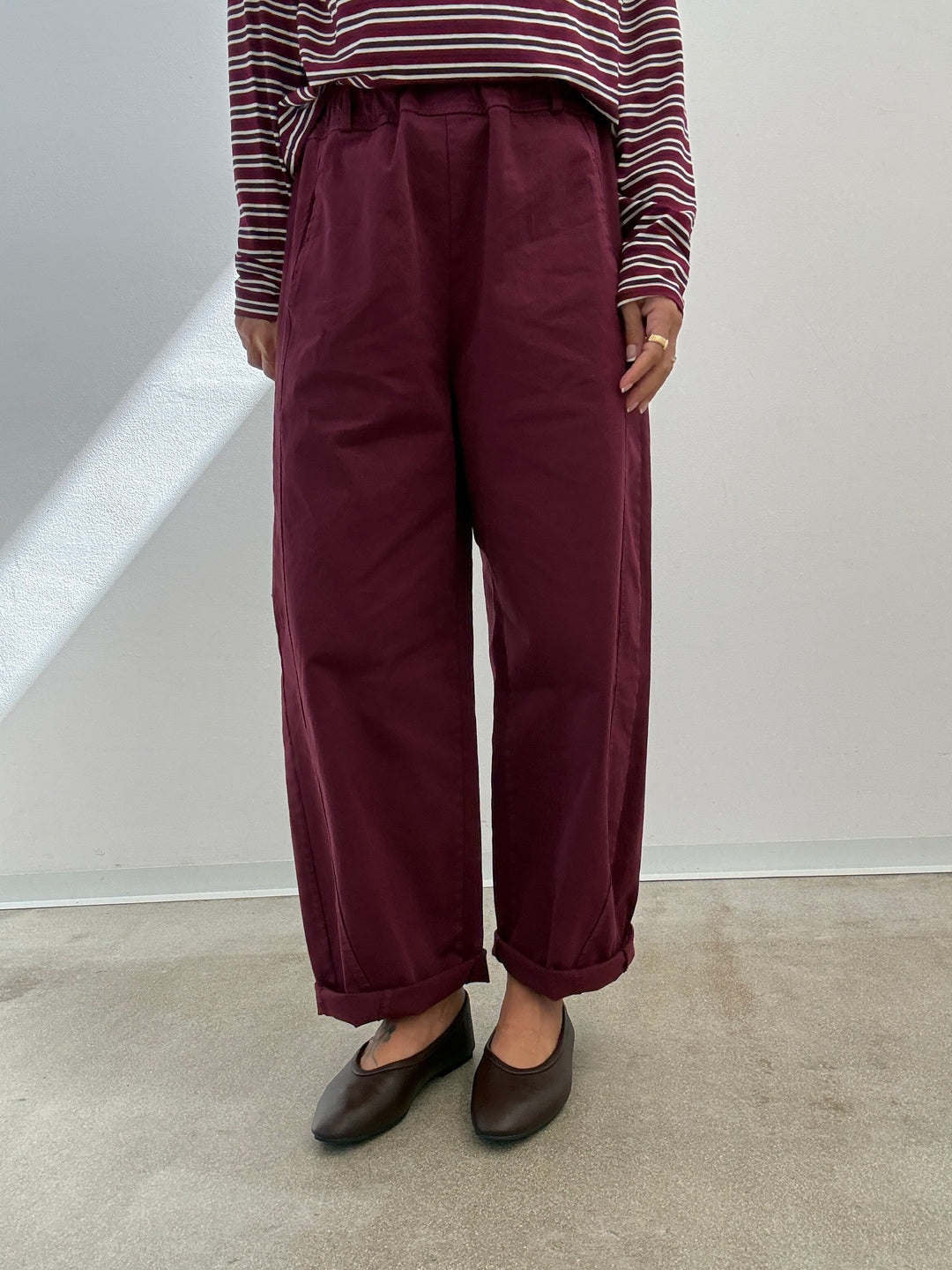 PANTALONE EMI BORDEAUX