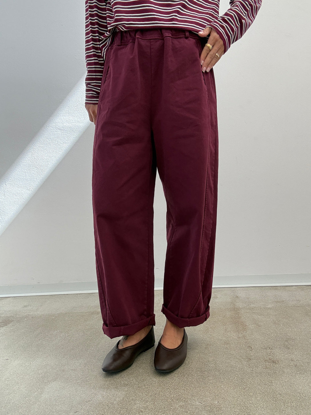 PANTALONE EMI BORDEAUX
