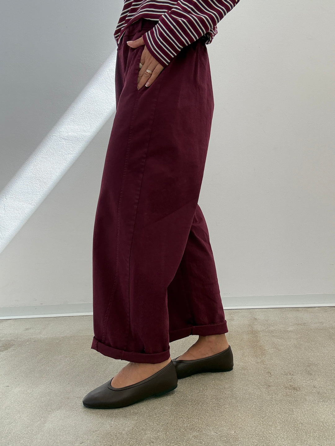 PANTALONE EMI BORDEAUX