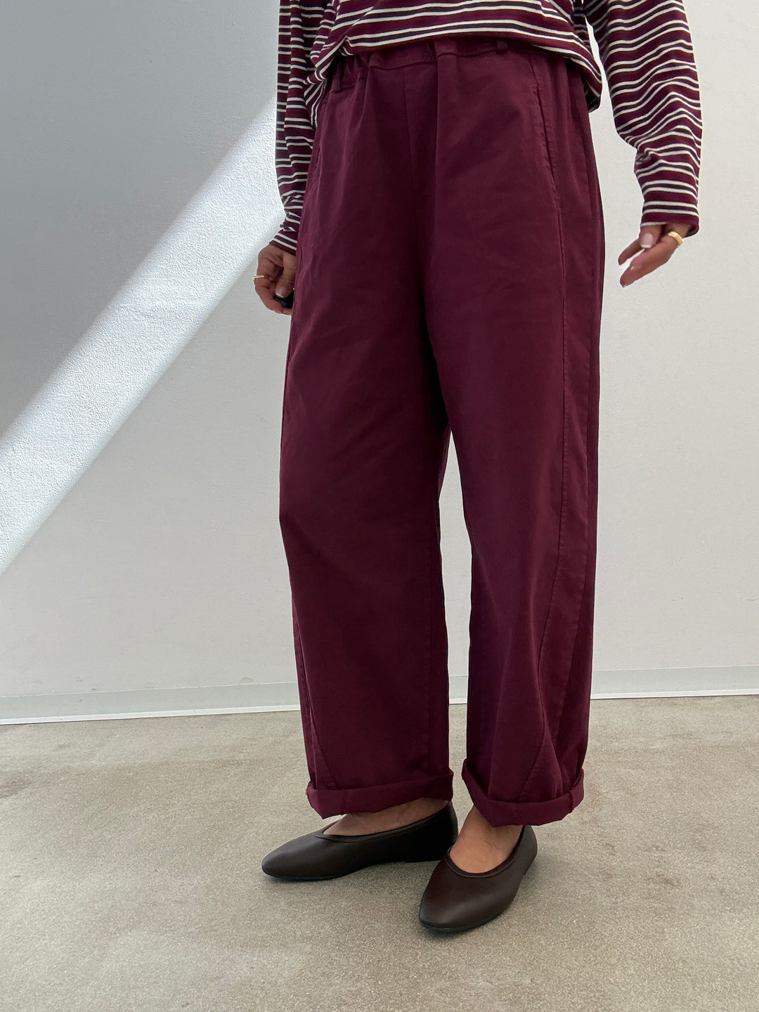 PANTALONE EMI BORDEAUX