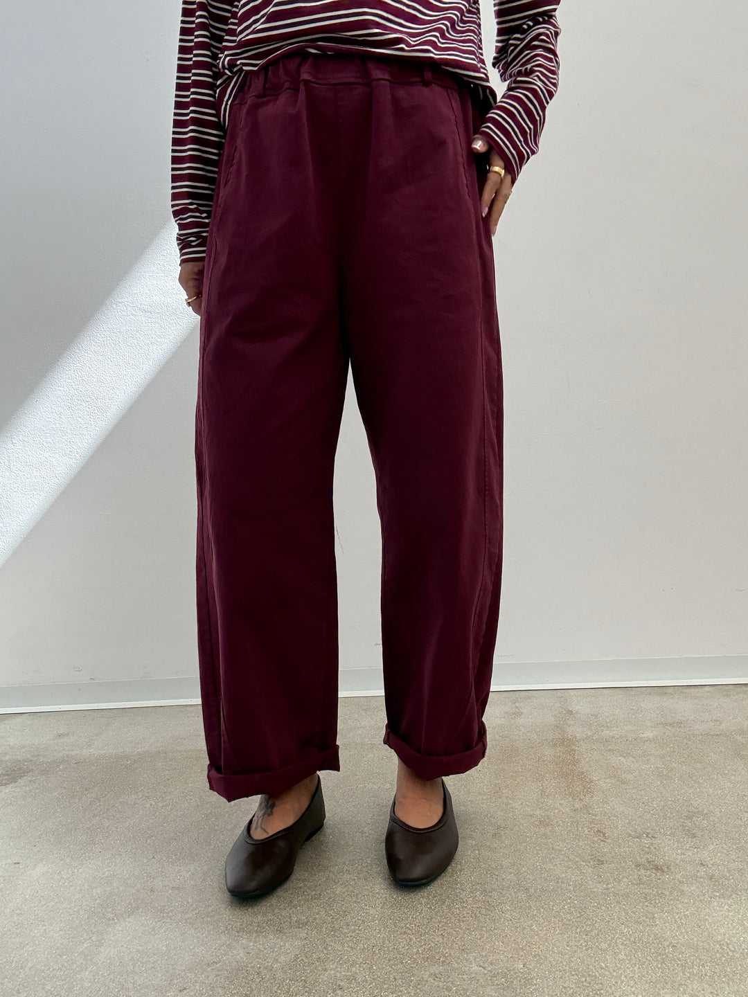 PANTALONE EMI BORDEAUX