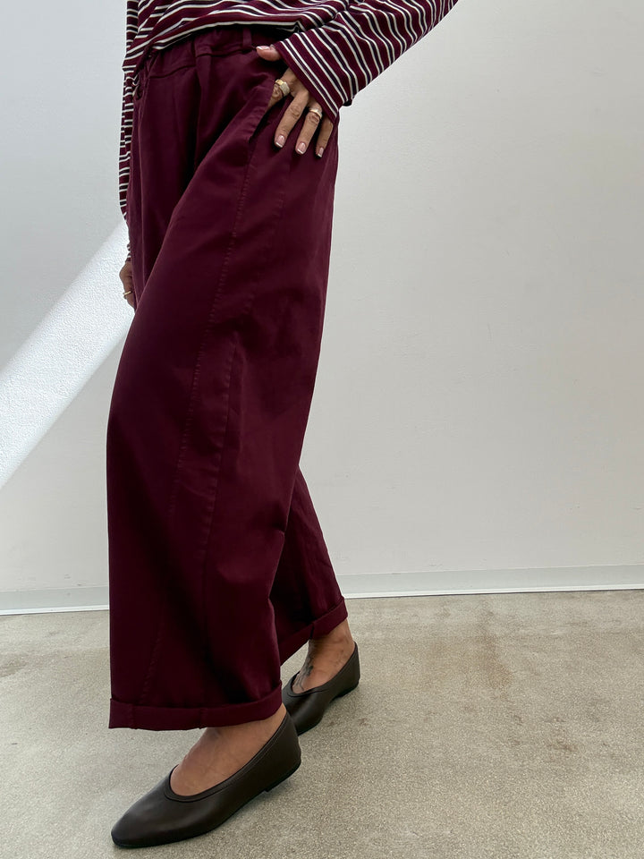 PANTALONE EMI BORDEAUX