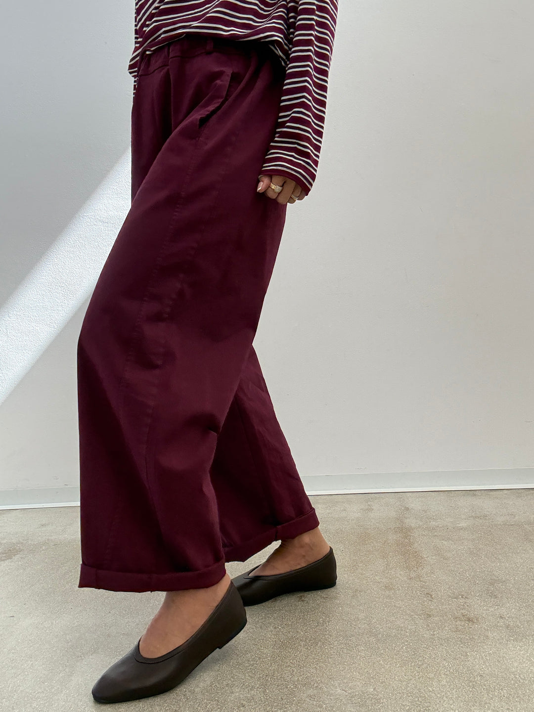 PANTALONE EMI BORDEAUX