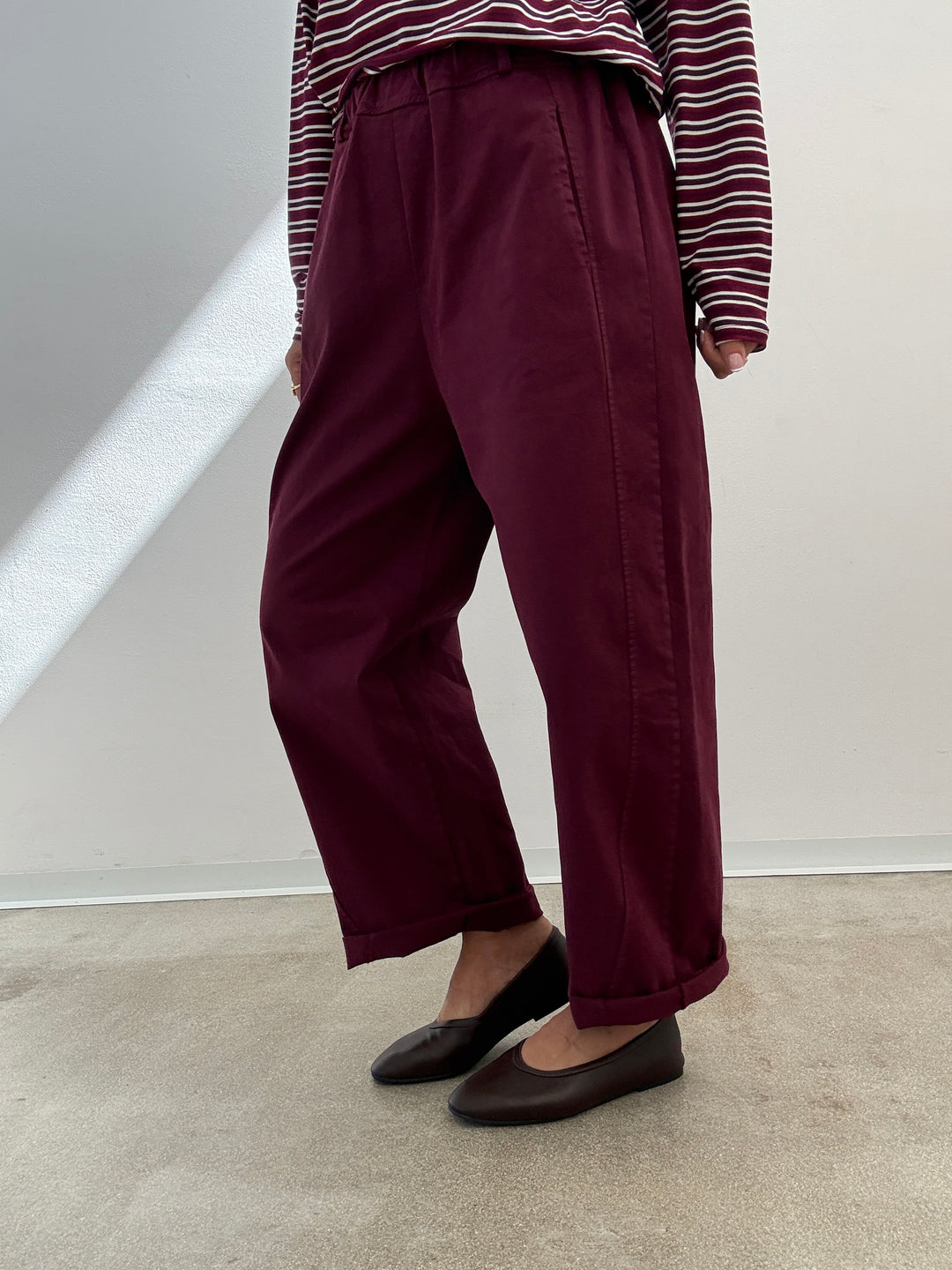 PANTALONE EMI BORDEAUX