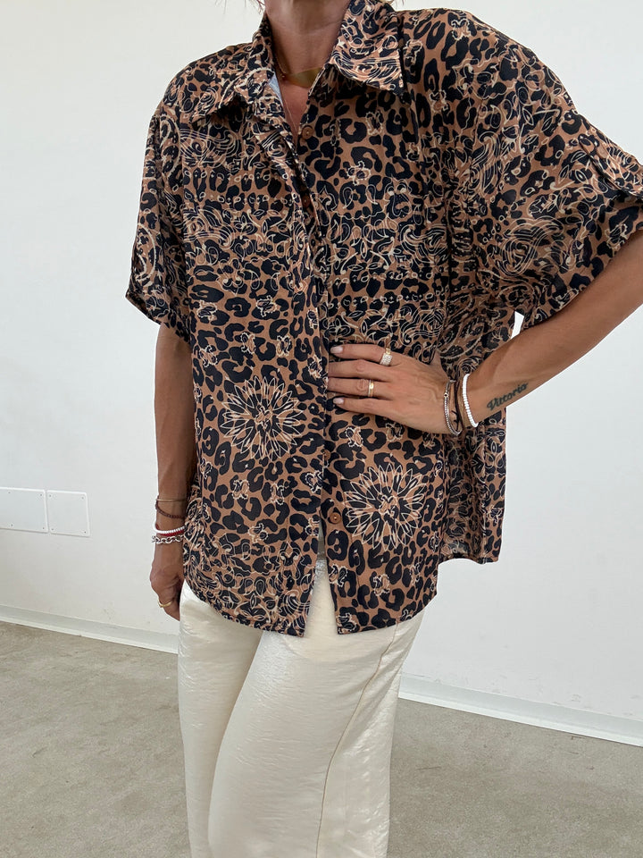 CAMICIA MACULATA CAMEL