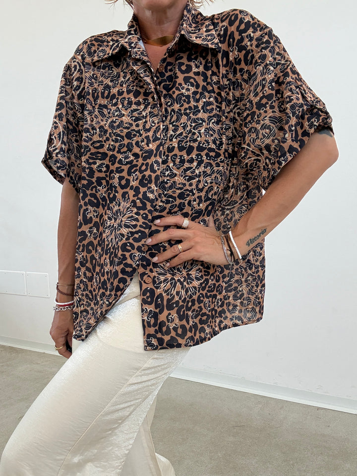 CAMICIA MACULATA CAMEL