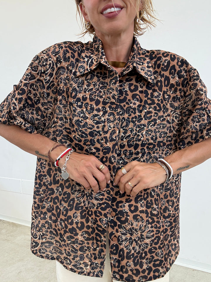 CAMICIA MACULATA CAMEL