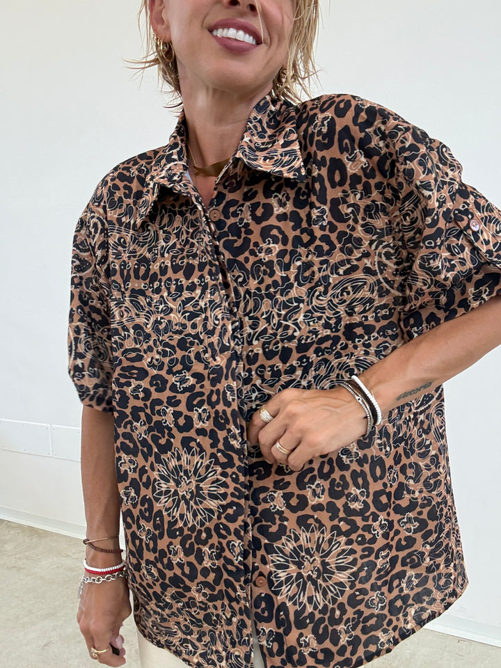 CAMICIA MACULATA CAMEL