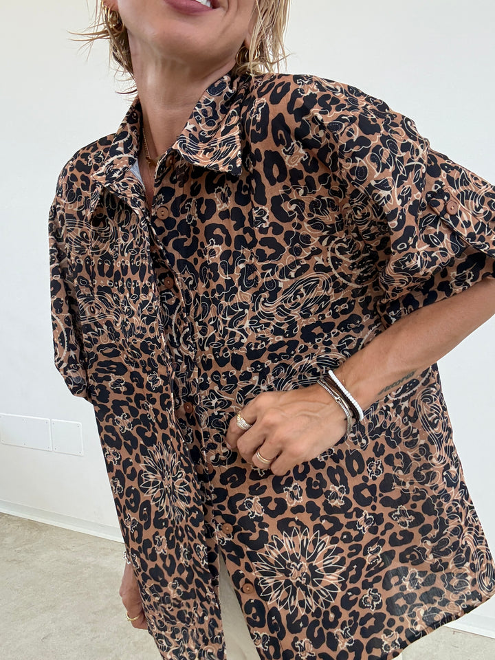 CAMICIA MACULATA CAMEL