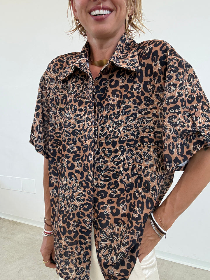 CAMICIA MACULATA CAMEL