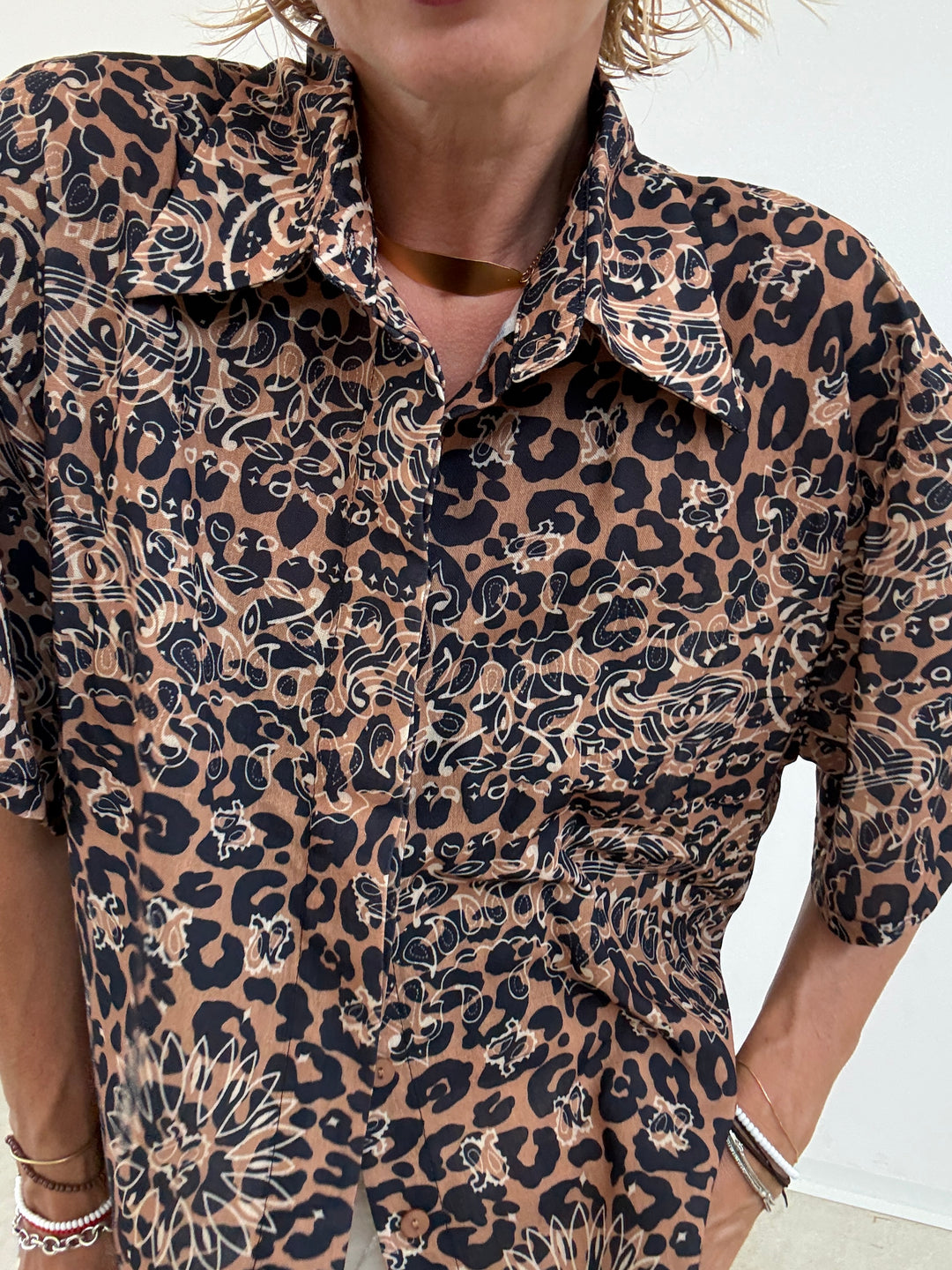 CAMICIA MACULATA CAMEL