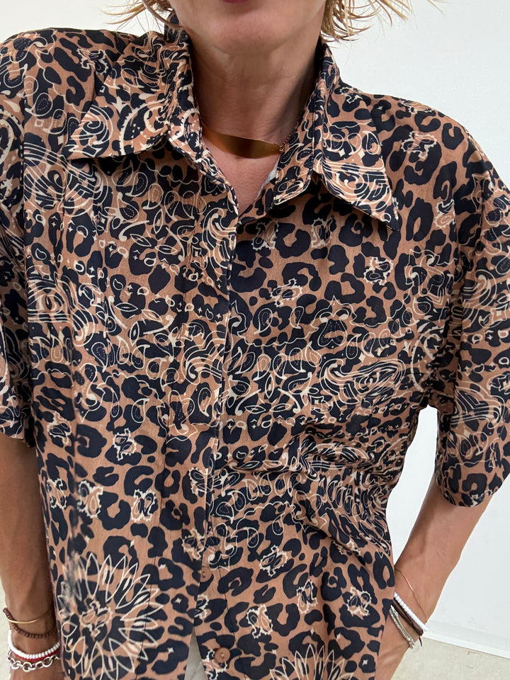 CAMICIA MACULATA CAMEL