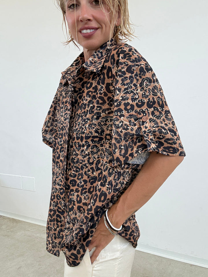 CAMICIA MACULATA CAMEL