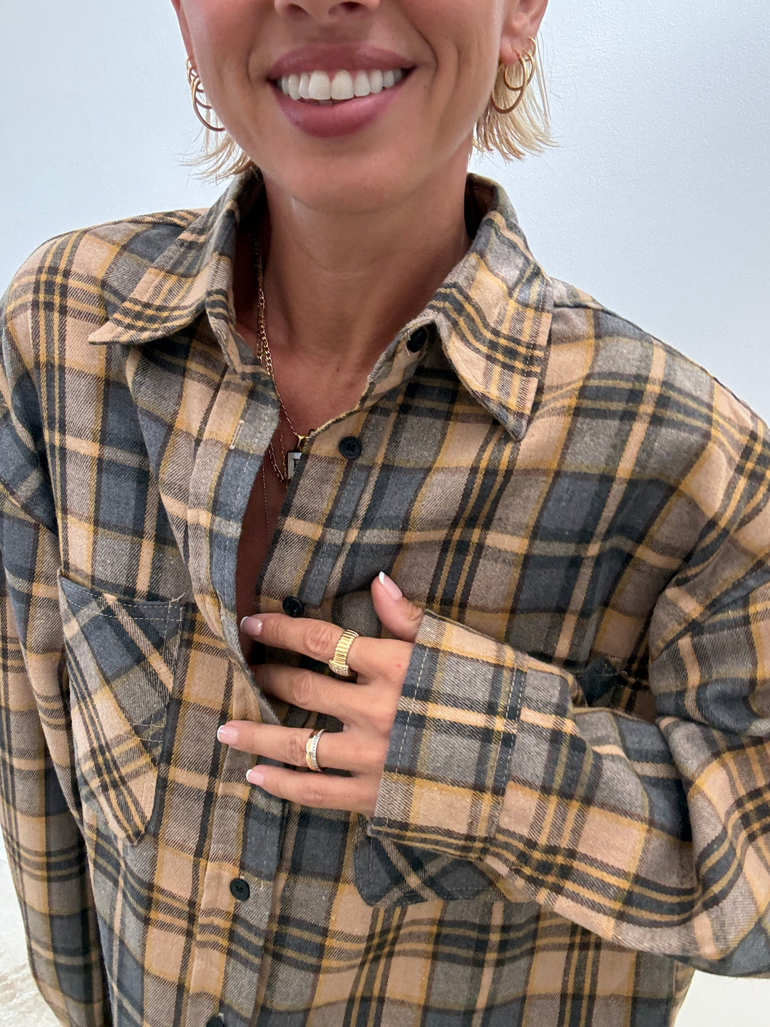 CAMICIA MARTINA SCACCO CAMEL