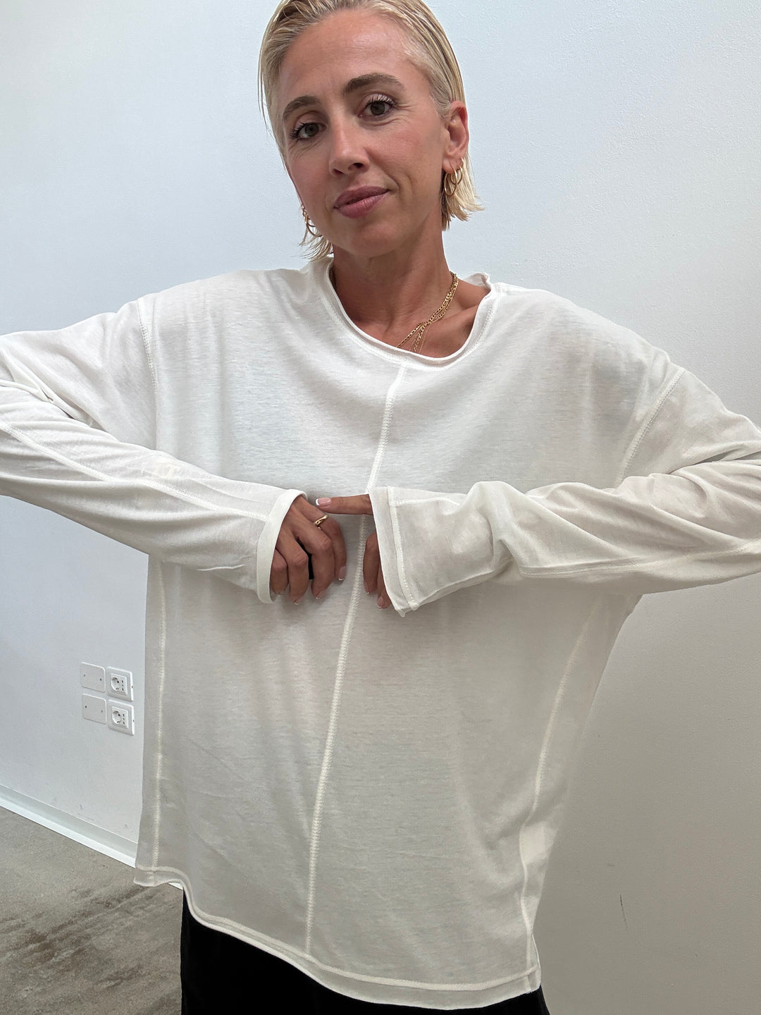 TSHIRT CUCITURE BIANCA