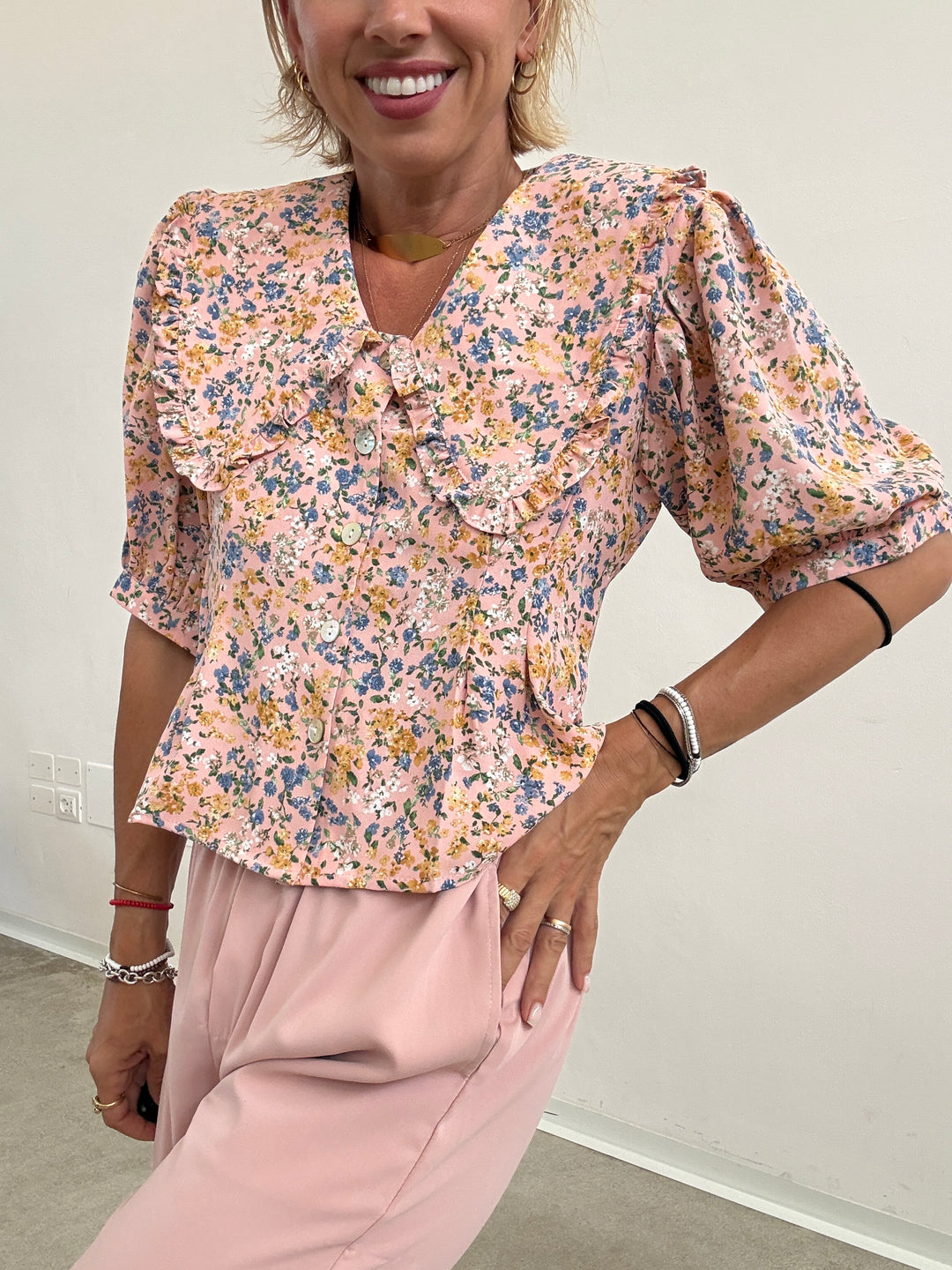 CAMICIA MIRIAM FIORI ROSA