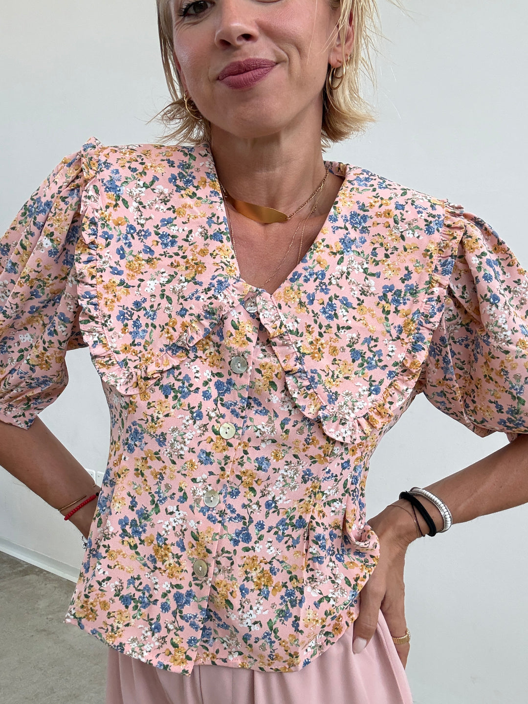 CAMICIA MIRIAM FIORI ROSA