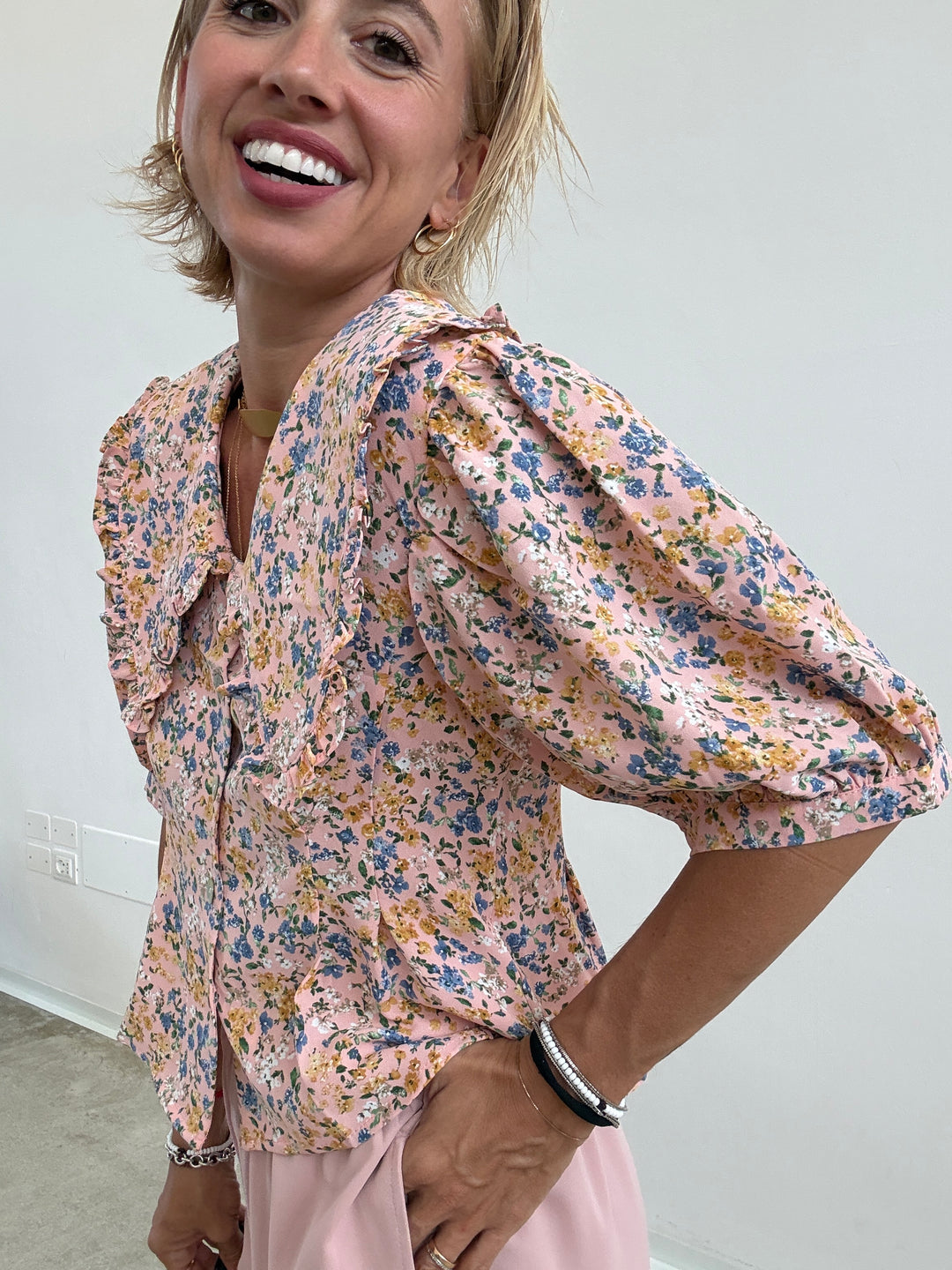 CAMICIA MIRIAM FIORI ROSA