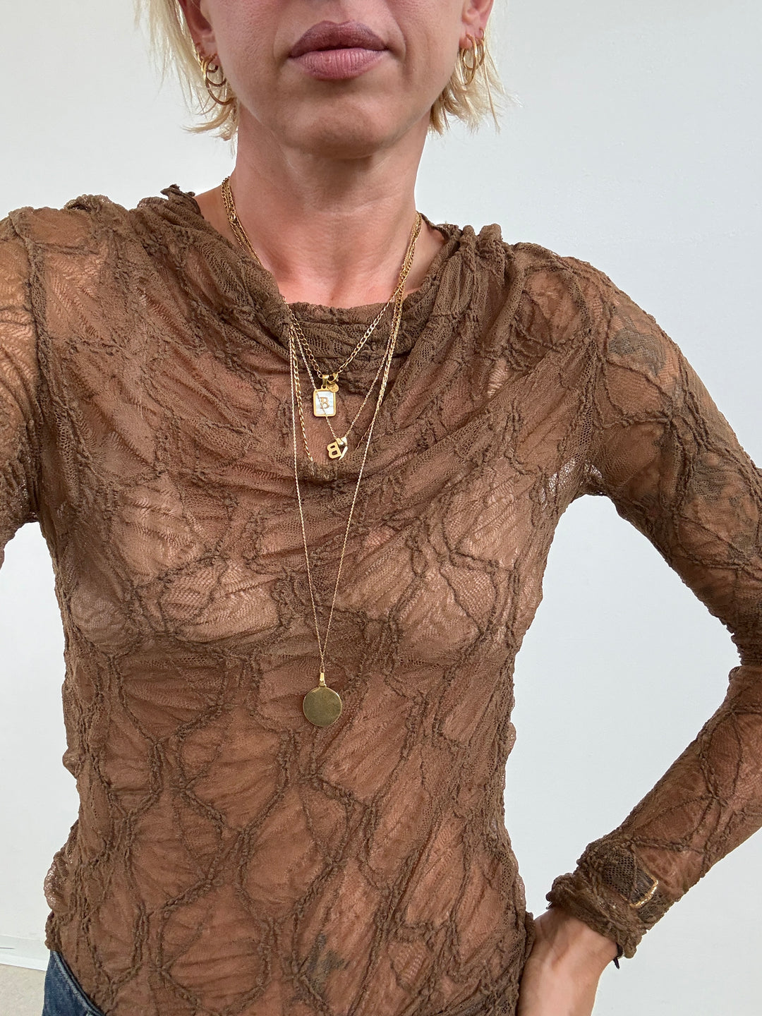 MAGLIA PIZZO TOFFEE