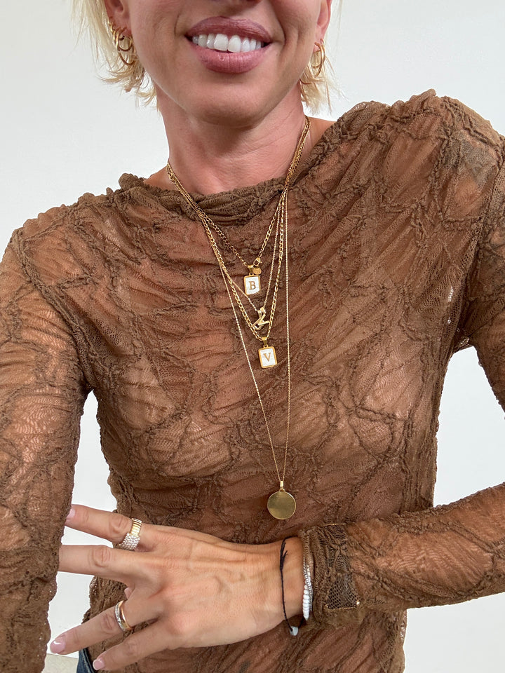 MAGLIA PIZZO TOFFEE