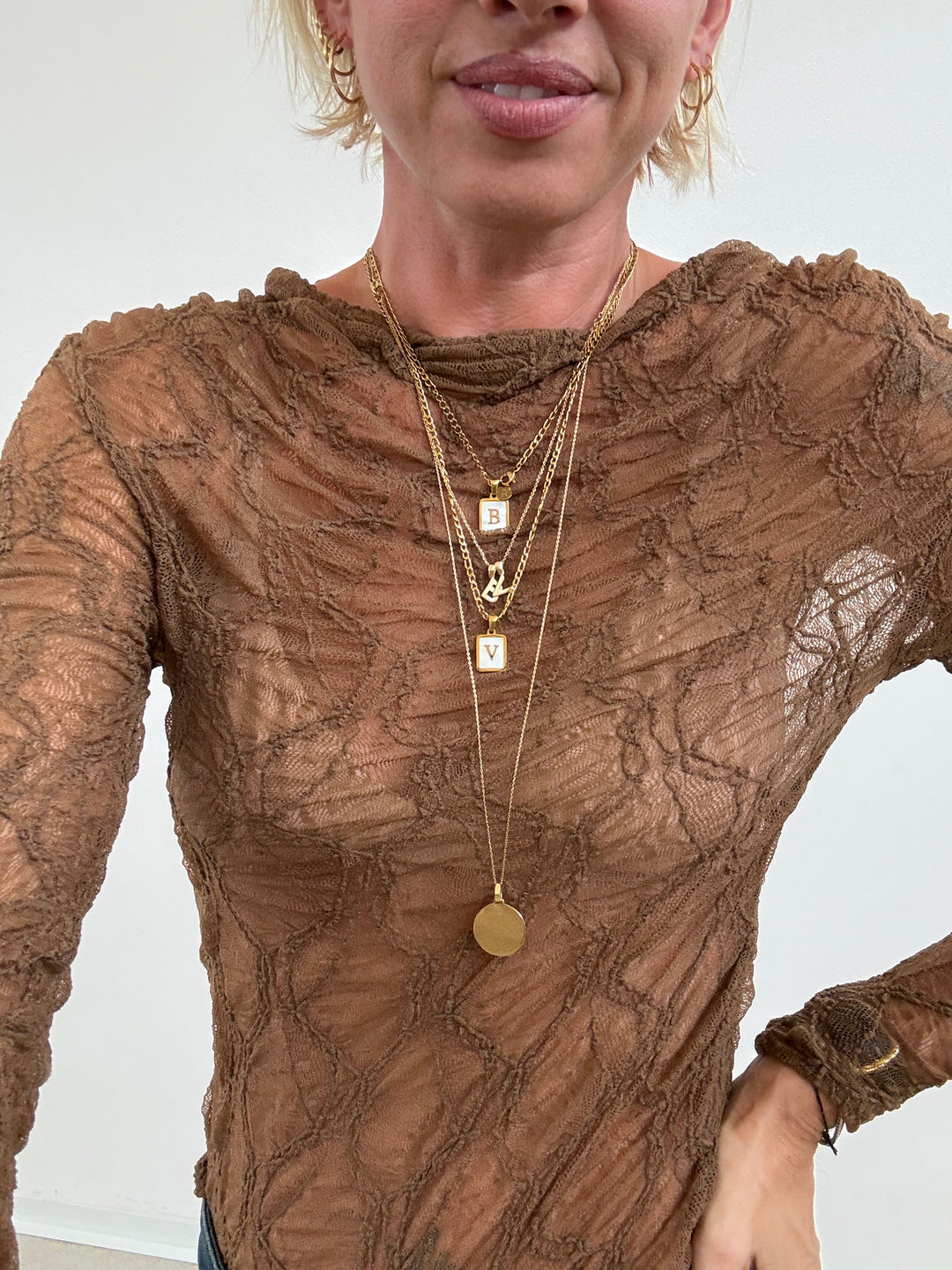 MAGLIA PIZZO TOFFEE