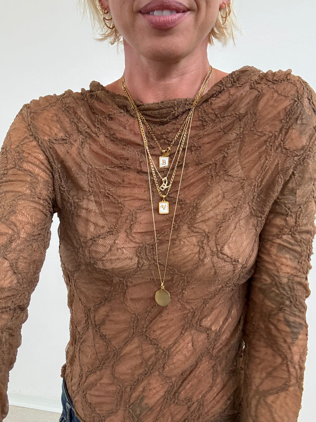 MAGLIA PIZZO TOFFEE