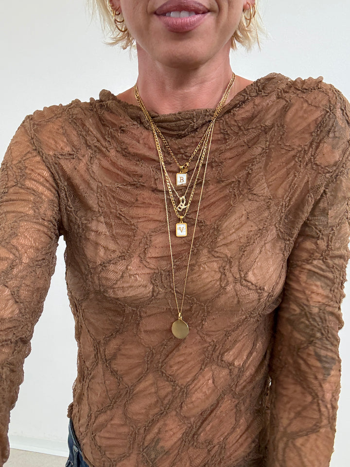 MAGLIA PIZZO TOFFEE